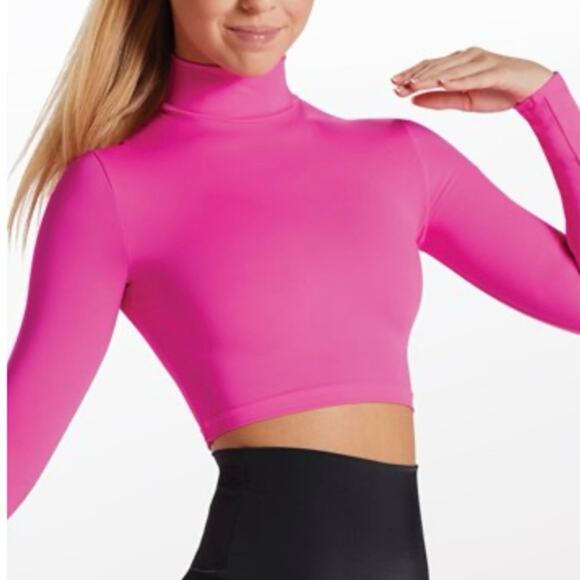 balera Other - Balera hot pink Long sleeve Mock Neck dance Crop Top Medium Child made in USA